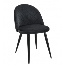 Minimalistyczne krzesło tapicerowane Barcelona czarne/czarne