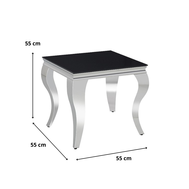 ŁAWA PRINCE B CZARNY/CHROM 55X55