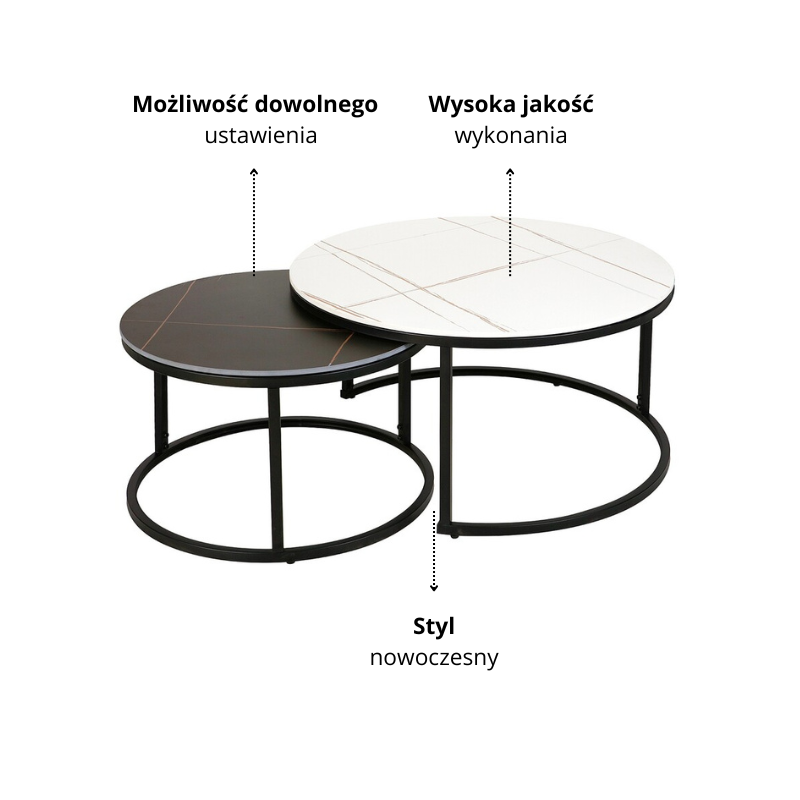 ŁAWA FERRANTE B BIAŁY MAT FI80 / CZARNY MAT FI60/ CZARNY MAT