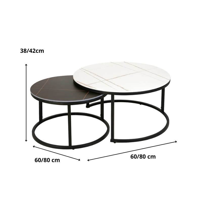 ŁAWA FERRANTE B BIAŁY MAT FI80 / CZARNY MAT FI60/ CZARNY MAT