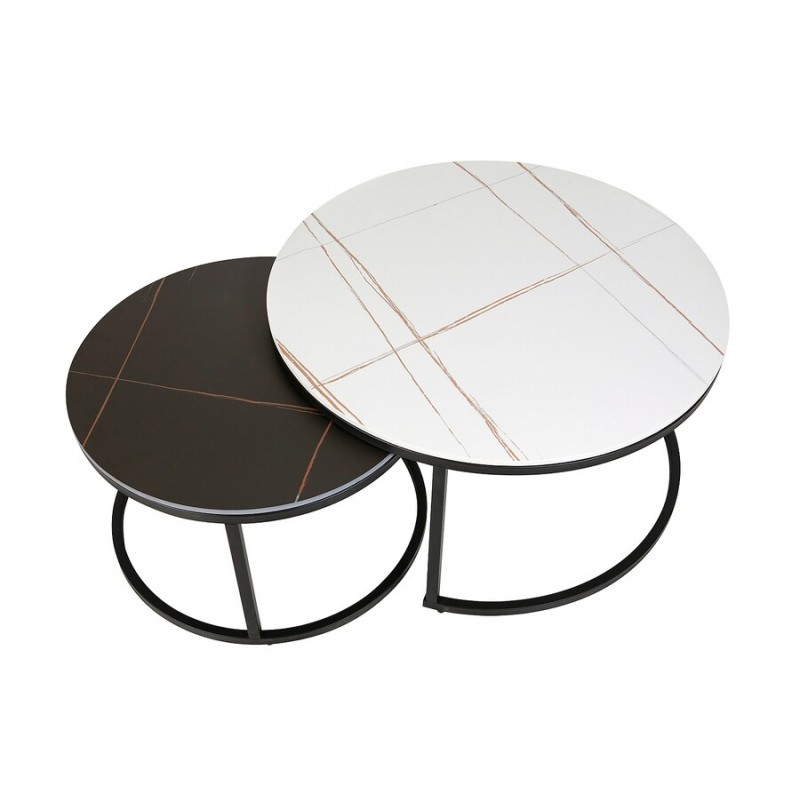 ŁAWA FERRANTE B BIAŁY MAT FI80 / CZARNY MAT FI60/ CZARNY MAT