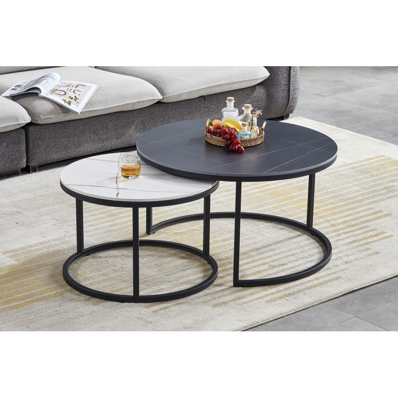 ŁAWA FERRANTE B BIAŁY MAT FI80 / CZARNY MAT FI60/ CZARNY MAT