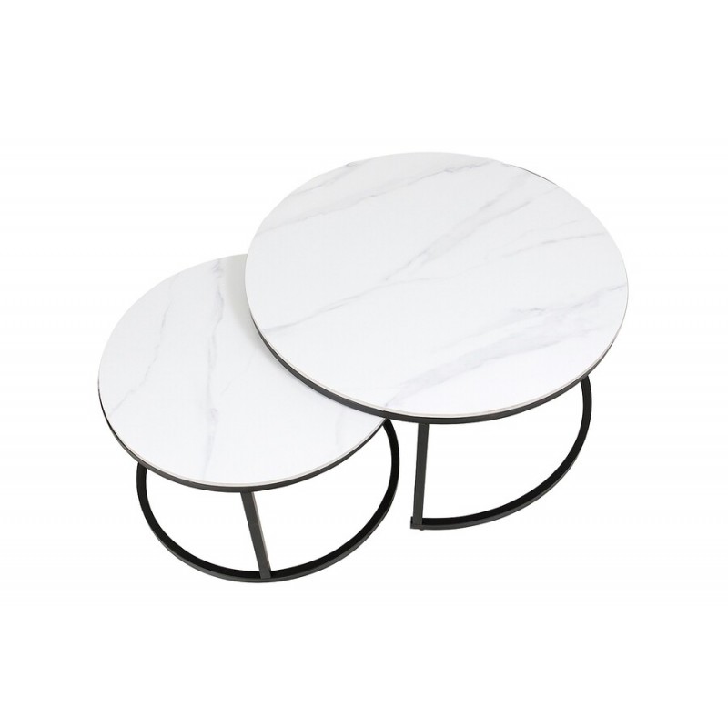 ŁAWA FERRANTE C BIAŁY FI80 FI60/ CZARNY MAT ZESTAW