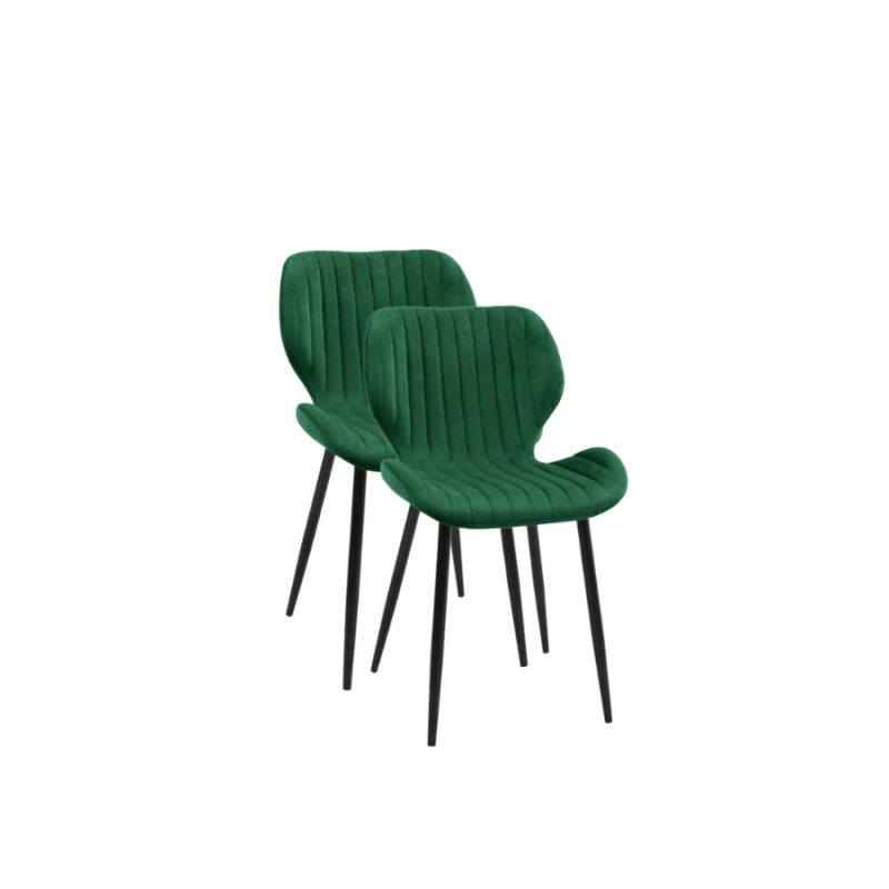 2x Nowoczesne krzesło tapicerowane Walencja butelkowa