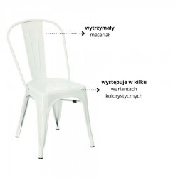 Krzesło Paris białe