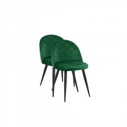 2x Minimalistyczne krzesło tapicerowane Barcelona butelkowa