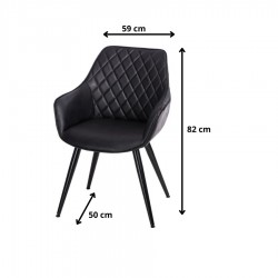 Krzesło Roxy czarne