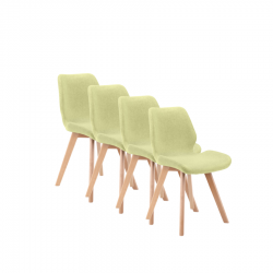 4x Nowoczesne krzesło tapicerowane Marbella zielony