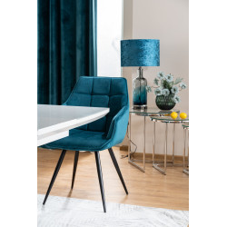 Krzesło LILIA Turkus VELVET BLUVEL 85