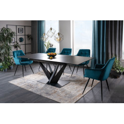 Krzesło LILIA Turkus VELVET BLUVEL 85