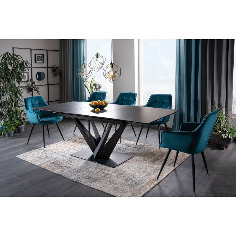 Krzesło LILIA Turkus VELVET BLUVEL 85