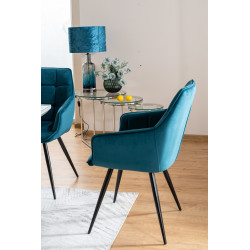 Krzesło LILIA Turkus VELVET BLUVEL 85
