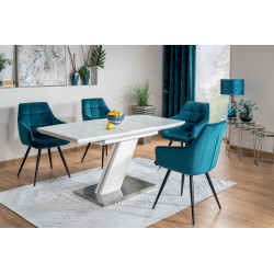 Krzesło LILIA Turkus VELVET BLUVEL 85