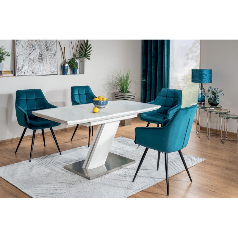 Krzesło LILIA Turkus VELVET BLUVEL 85