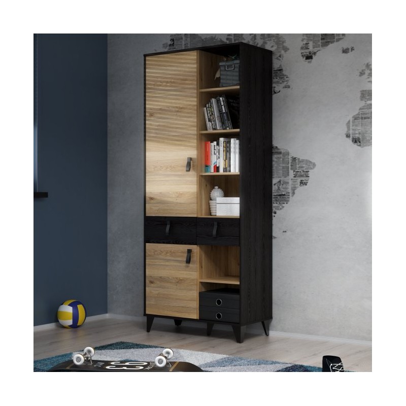 Regał Lya Meble Forte dąb mauvella/dąb cabezone