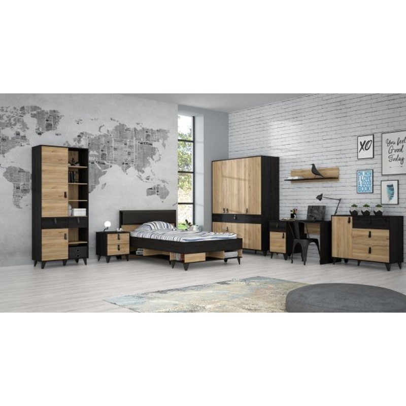 Komoda Lya Meble Forte dąb mauvella/dąb cabezone