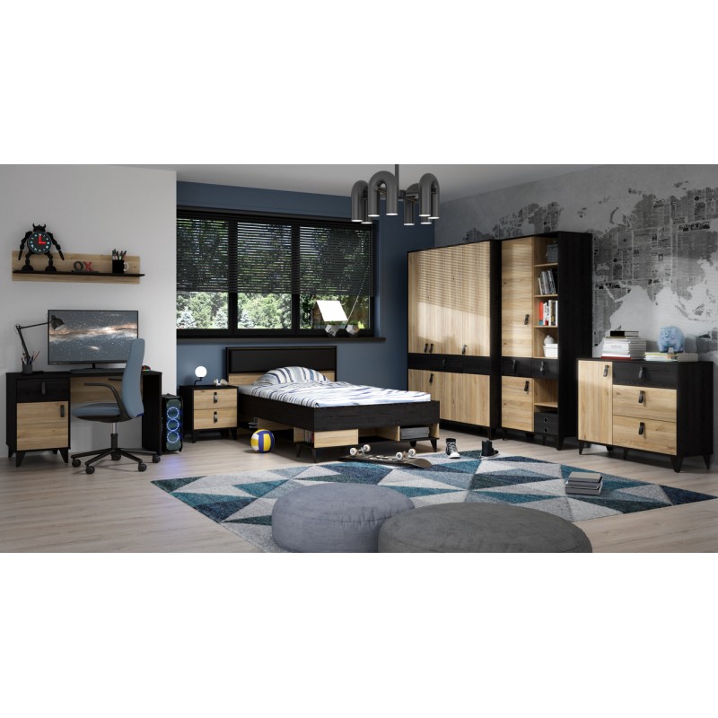 Komoda Lya Meble Forte dąb mauvella/dąb cabezone