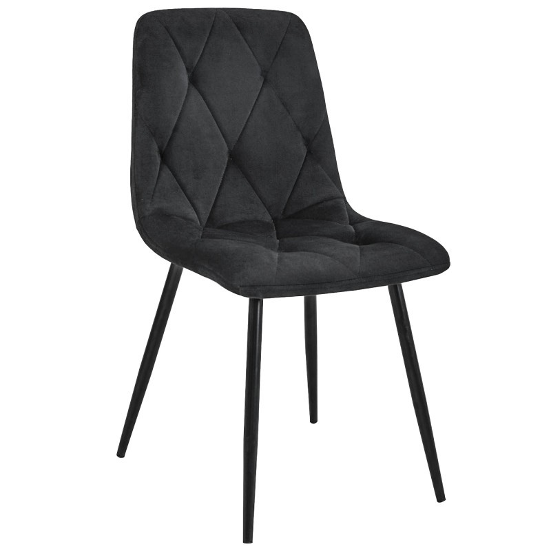 Nowoczesne krzesło tapicerowane Sewilla czarne