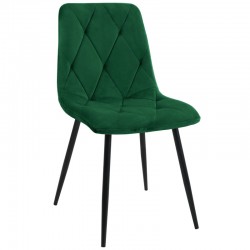 Nowoczesne krzesło tapicerowane Sewilla butelkowa zieleń