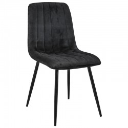 Krzesło tapicerowane Madryt czarne/czarne nogi