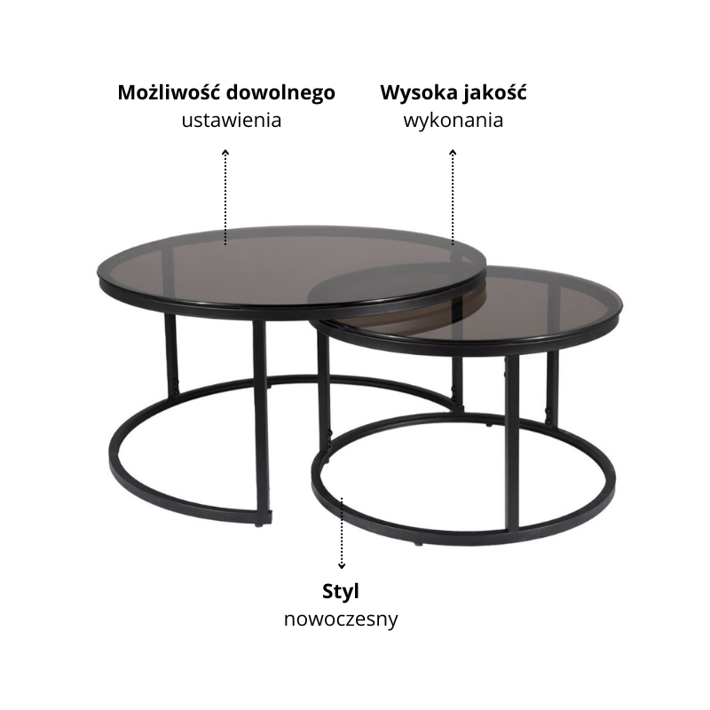 ŁAWA FERRANTE E SZARY TRANSP. FI80 FI60/ CZARNY MAT ZESTAW