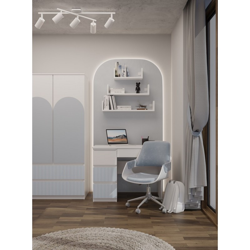 Biurko Mijas LEWE ARTEO BLUE Niebieski