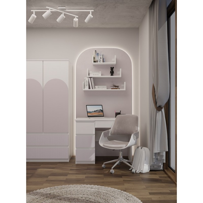 Biurko Mijas LEWE ARTEO PINK Różowy