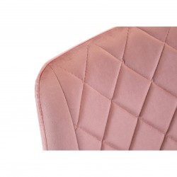 2x Welurowe krzesło tapicerowane Las Palmas różowe/czarne