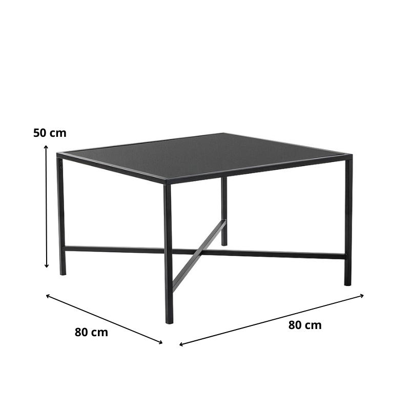 ŁAWA OSAKA C CZARNY/CZARNY 80X80