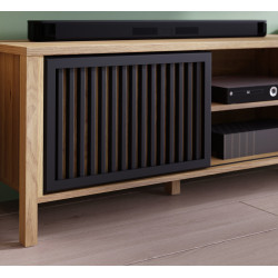 Komoda Jytana Meble Forte dąb mauvella/czarny