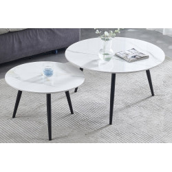 ŁAWA KORA D BIAŁY FI80 FI60/ CZARNY MAT ZESTAW