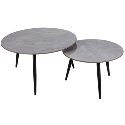 ŁAWA KORA C SZARY FI80 FI60/ CZARNY MAT ZESTAW