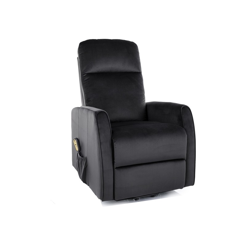 FOTEL ROZKŁADANY LETO (FUNKCJA PIONIZACJI) VELVET CZARNY BLUVEL 19 FOTEL ROZKŁADANY LETO (FUNKCJA PIONIZACJI) VELVET CZARNY BLUVEL 19