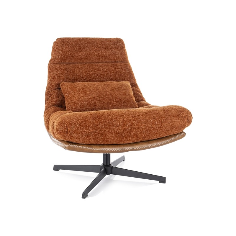 FOTEL FELICIA RAVEN CYNAMONOWY 44/ SKÓRA SYNT. BRĄZ TAP.233 FOTEL FELICIA RAVEN CYNAMONOWY 44/ SKÓRA SYNT. BRĄZ TAP.233