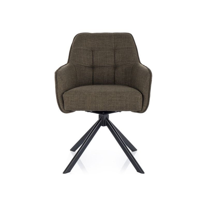 KRZESŁO METRO BJORN CZARNY STELAŻ/ OLIWKA 77