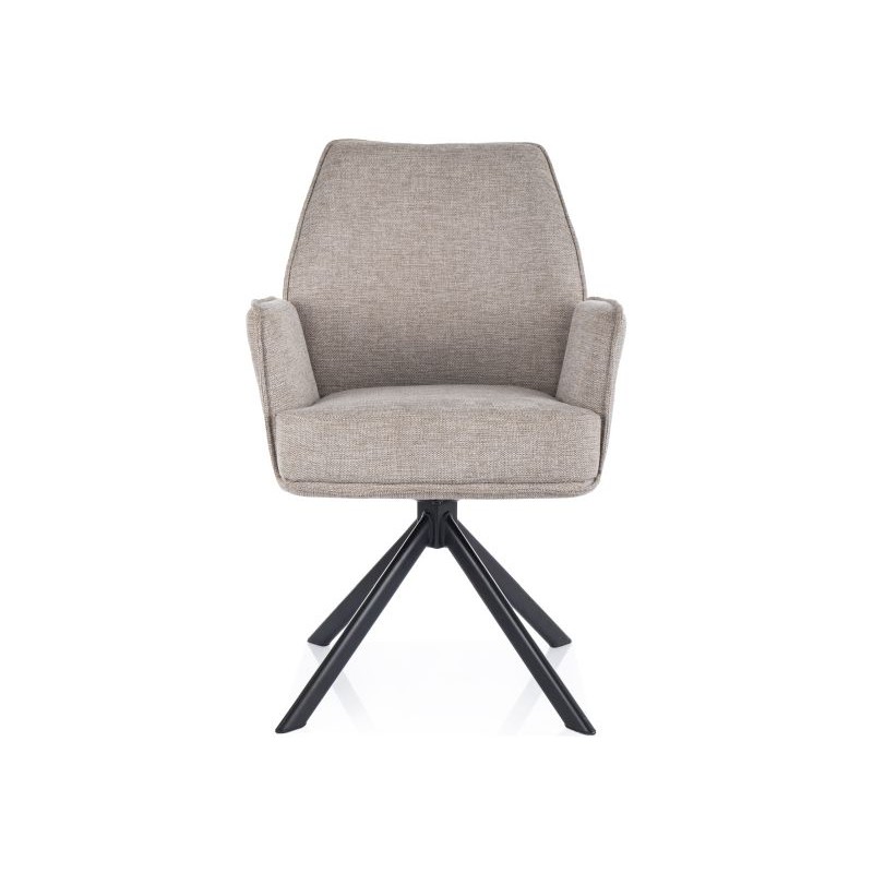 KRZESŁO HUGO BREGO CZARNY STELAŻ / J.BEŻ 31