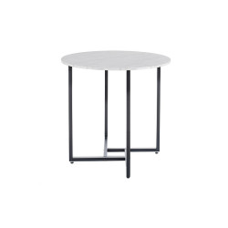 STÓŁ ALTO II BIAŁY EFEKT MARMURU/CZARNY FI80