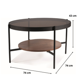 ŁAWA PRIMA B BURSZTYNOWY/ORZECH FI 74X43