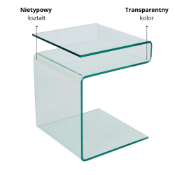 ŁAWA EPI TRANSPARENTY 42x38x49