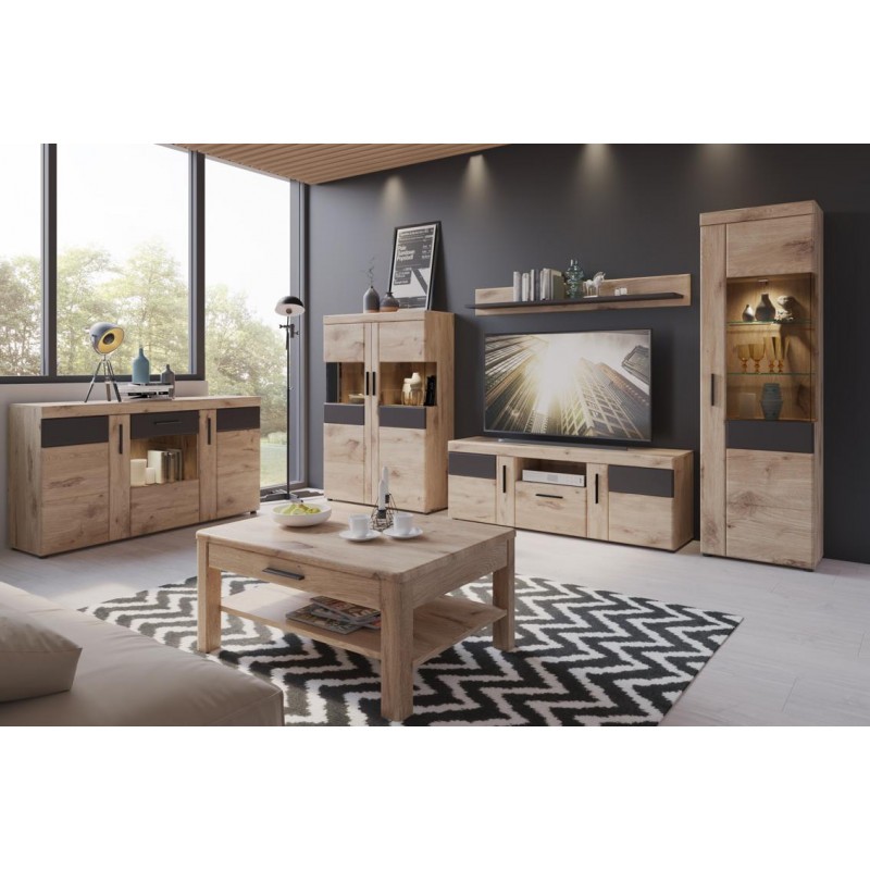 Komoda Grano GRNGK1 Meble Wójcik Kolekcja Grano dąb viking/szary