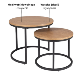 ŁAWA AMARO DĄB/CZARNY (ZESTAW) ŁAWA AMARO DĄB/CZARNY (ZESTAW)