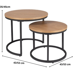 ŁAWA AMARO DĄB/CZARNY (ZESTAW) ŁAWA AMARO DĄB/CZARNY (ZESTAW)