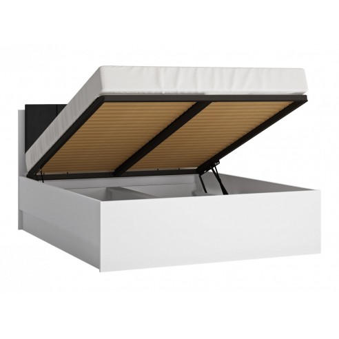 Łóżko Lyon biały 160 Typ LYOZ04 z podnoszonym stelażem Meble