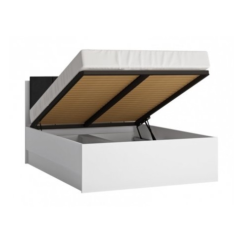 Łóżko Lyon biały 140 Typ LYOZ02 z podnoszonym stelażem Meble