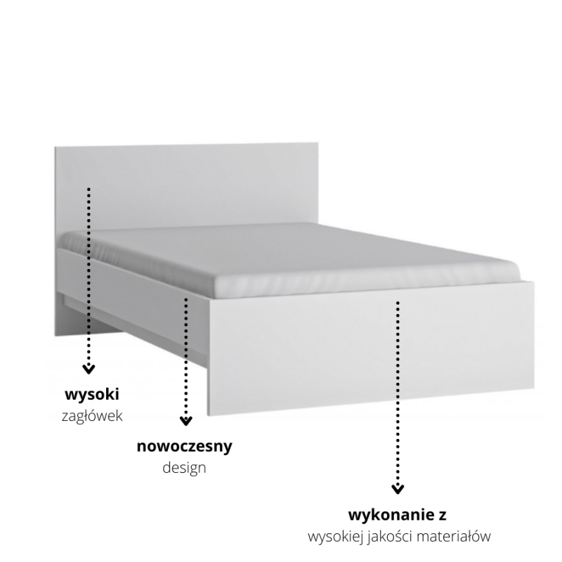 Łóżko Fribo FRIZ02 Meble Wójcik Kolekcja Fribo