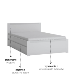 Łóżko 120 cm Novi Typ NVIZ02 Meble Wójcik