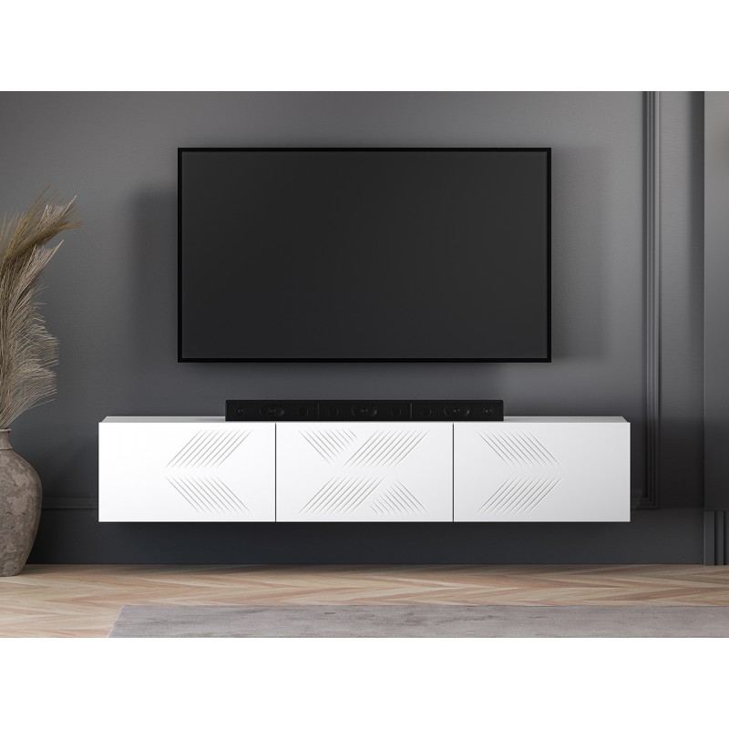 Szafka RTV wisząca Clearing 07 ML Meble biała