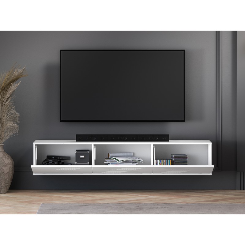 Szafka RTV wisząca Clearing 07 ML Meble biała