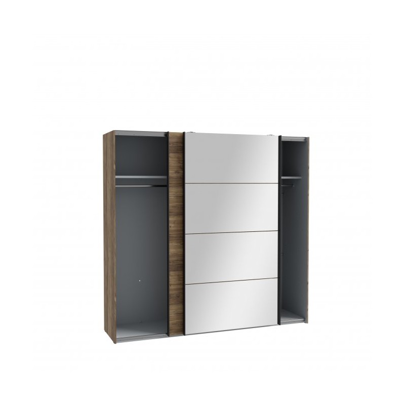 Szafa przesuwna 220cm Hayato Meble Forte czarny/świerk alpejski