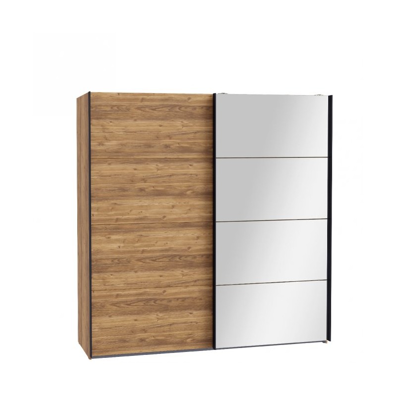 Szafa przesuwna 220cm Hayato Meble Forte czarny/świerk alpejski